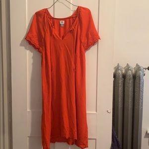 Eyelet linen dress